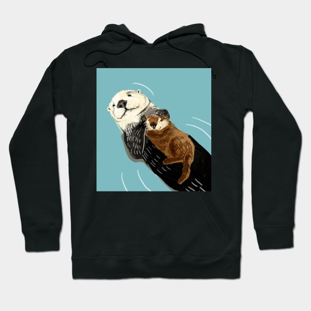 Mother sea otter Hoodie by belettelepink